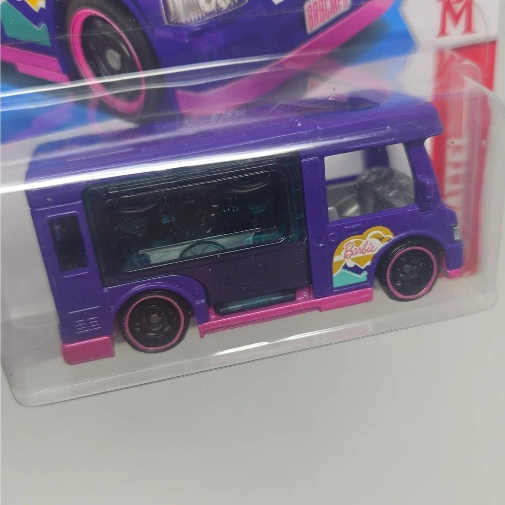 Hot Wheels Lot 2 Barbie Pink Van 1/5 Special Feature • Mattel Die‑Cast Sealed